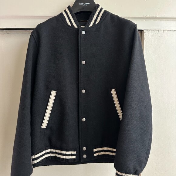 Men's Saint Laurent Teddy College Jacket - Picture 2 of 6